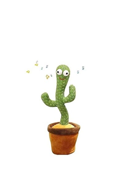 Generic Electric Dancing Plant Stuffed Toy - Green/Brown with Music for Kids