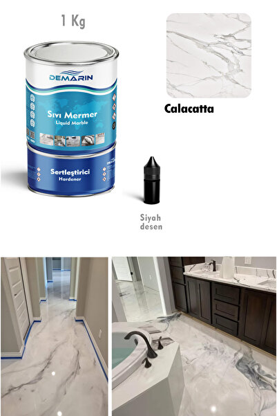Demarin Solventsiz - Kokusuz Sıvı Mermer, Liquid Marble (tezgah, Zemin Boyası...