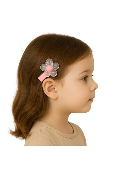 Mixbo Set of 2 Small Hair Clips for Girls, Flower Model