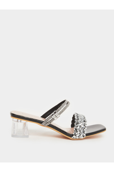 Take Two By Styli Women Black Embellished Sandals