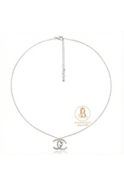 Black Season Long zircon necklace |