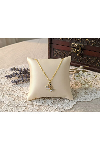 Shiklik قلادة نسائية طويلة مرصعة بحجر الزركون باللون الذهبي على شكل طائر الطاووس