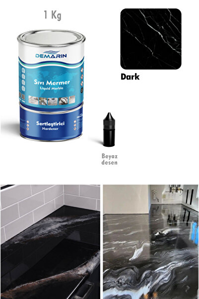 Demarin Solventsiz - Kokusuz Sıvı Mermer, Liquid Marble (tezgah, Zemin Boyası...