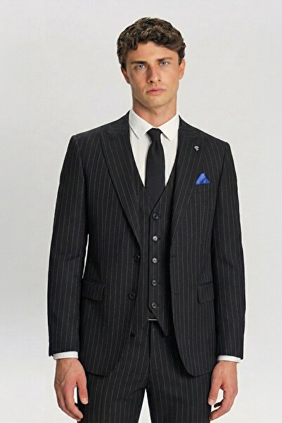 Giotelli Siyah VEST SUIT