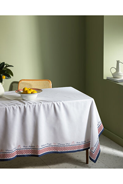 Madame Coco Chrysal Polycotton Tablecloth - White - 150X150 cm