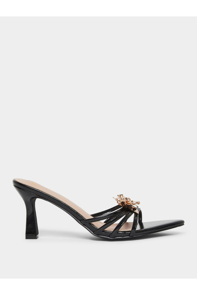 Styli Flower Trim High Heel Sandals
