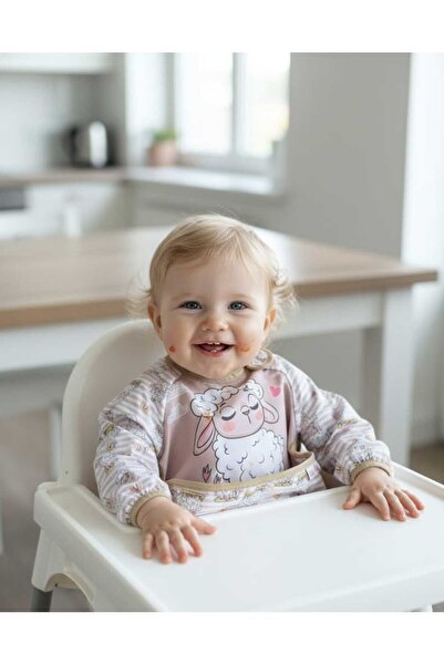 Bebechi مريلة لورا بيبي طويلة الأكمام مقاومة للسوائل للطعام والأنشطة