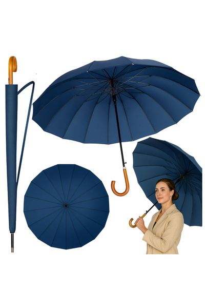 Three top online Large Automatic Umbrella with Shoulder Cover 24-Rib Navy Blu...