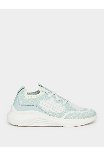 Styli Women Green Textile Knit Sneakers