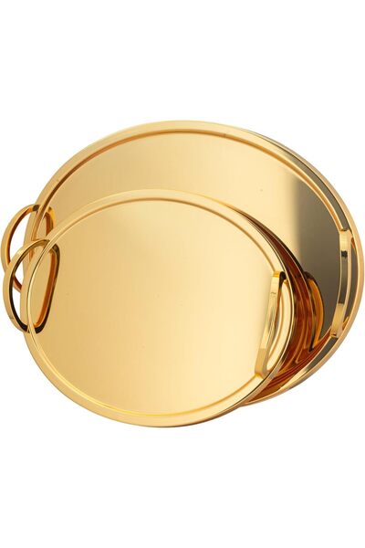 ALSAIF Oval Serving Tray Set with Side Handles