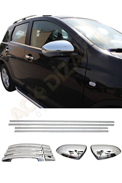 ACK Dizayn NİSSAN QASHQAİ 3'LÜ KROM SET 2007-2014 (CAM .ITASI-KAPI KOL-AYNA K...