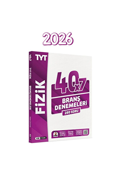 Ens Yayıncılık 2026 Vip Fizik TYT Fizik Tamamı Video Çözümlü 40 x 7 Branş Den...