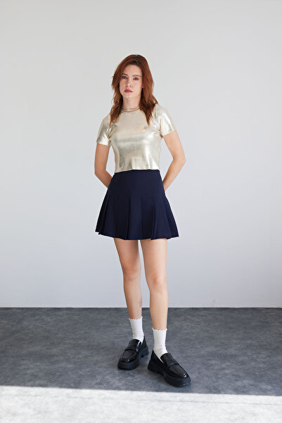 Avrile Metallic Tricot T-Shirt