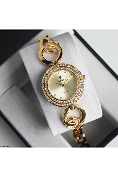 Fiesta ساعة يد نسائية بحزام فولاذي FS601189