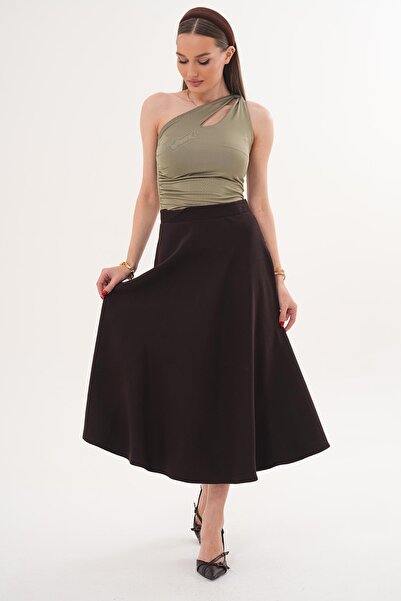 ŞİMAL Women's Tencel Fabric Long Skirt - 260240