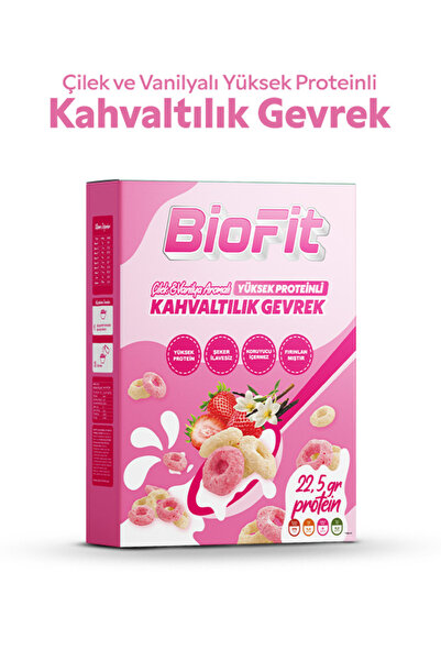 Biofitle Çilekli Yüksek Proteinli Kahvaltılık Gevrek - BioFit