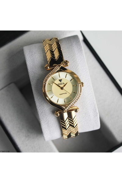 Fiesta ساعة يد نسائية بحزام فولاذي FS601318