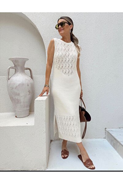 Sima Butik KADIN FİLE TRİKO ELBİSE