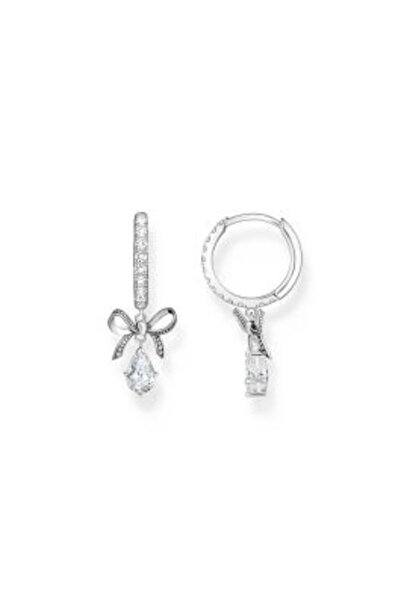 Thomas Sabo CR 749-643-14 Silver Creols With Bow Pendant Ladies