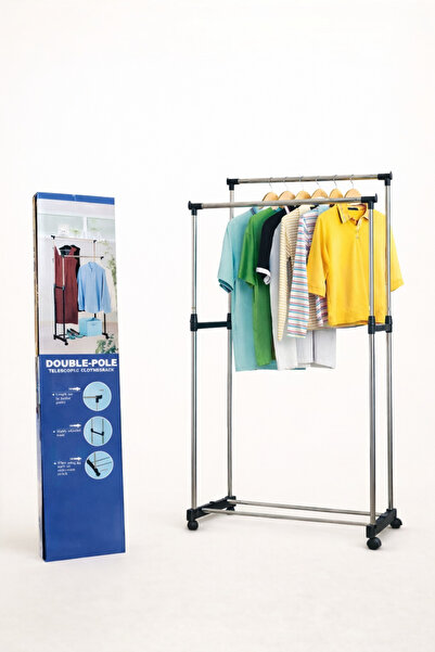 Otto Suport Umerașe Dublu Telescopic pe Roți, Reglabil pe Înălțime, 30 kg – O...