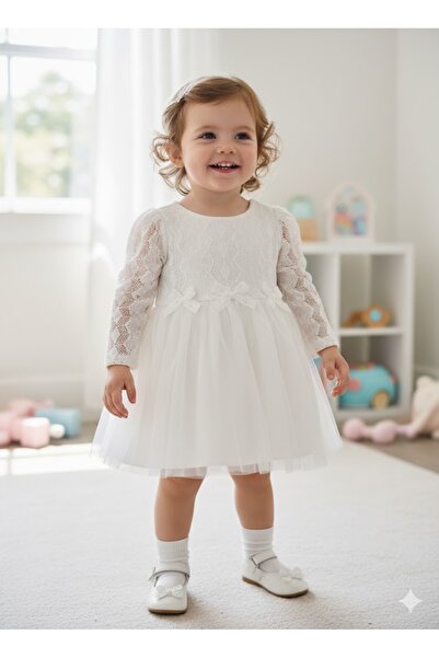 Csp Cassiope Minik Fiyonklu Tüllü Özel Gün Bebek Çocuk Elbisesi