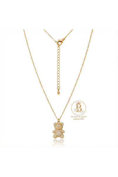 Black Season Long zircon necklace |