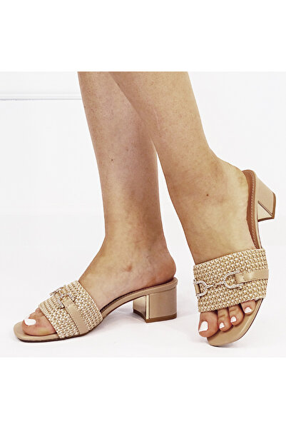 SOFILINE Beige clogs with braided pattern and pebbles 3882 M12