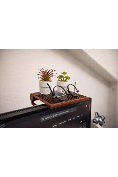 MisterionStudio رف علوي قابل للتعديل للشاشة - رف سطح المكتب لتنظيم الأدوات فو...