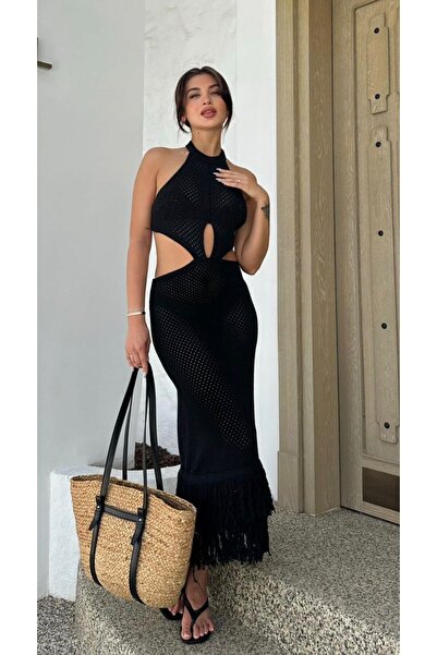 Sima Butik Women's Mesh Knit Dress