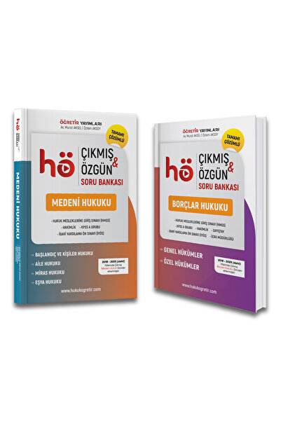 hukuk öğretir 2026 Medeni Hukuk ve Borçlar Hukuku Özgün & Çıkmış Soru Bankası