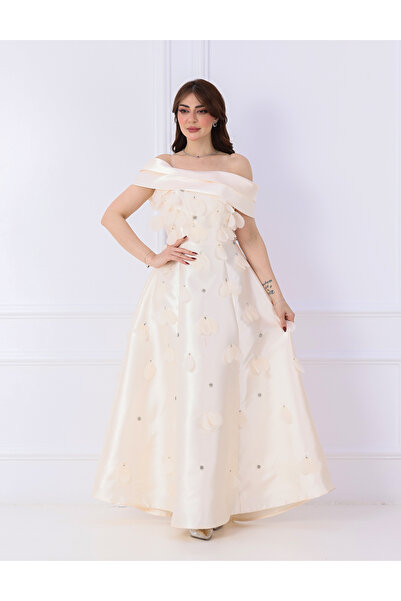 MEUON Beige evening dress