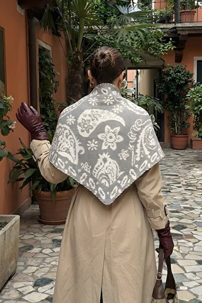 BAHELS Women's Triangle Vintage Ethnic Pattern Reversible Shawl Scarf