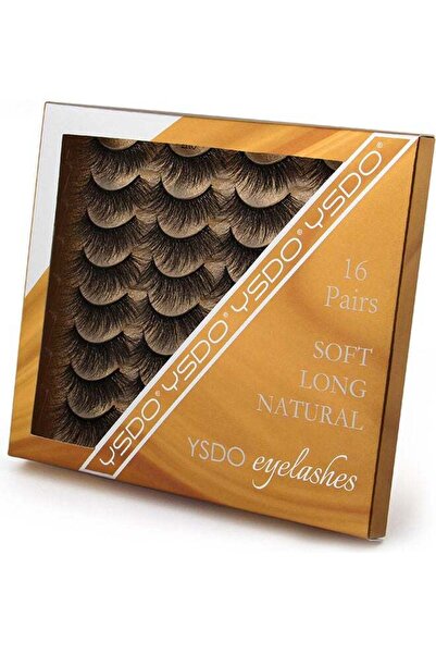 Generic 16 زوجًا من الرموش الصناعية ثلاثية الأبعاد باللون الأسود