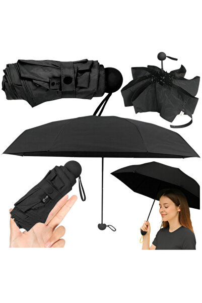 Three top online Folding Pocket Umbrella with UV Protection UPF 50+ Black Cas...