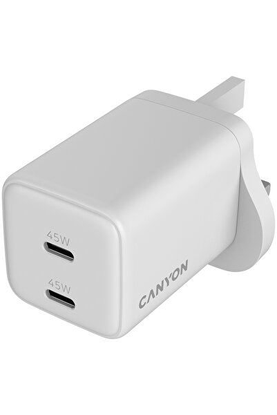 Other CANYON CU45AC GaN 45W 2xPD UK Wall Charger White