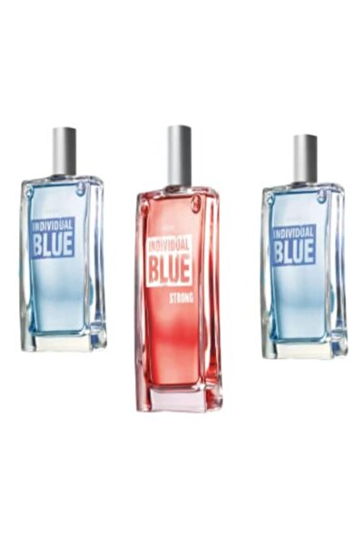 AVON PERFUME SET 2 X 100 ML INDIVIDUAL BLUE + 1 X 100 ML INDIVIDUAL STRONG