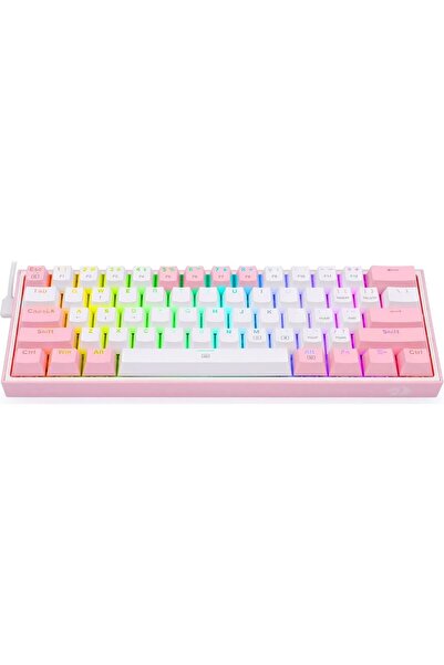 REDRAGON K617 Fızz Rgb Red Swıtch Mekanik Oyuncu Klavyesi PEMBE
