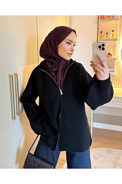 Adalenna Moda Tasarım Fermuarlı Hırka Kazak