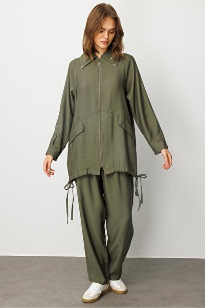 Micca Modal(%90 Doğal İçerik) Aks Detaylı Rahat Zamansız Mevsimsiz Pantolon K...