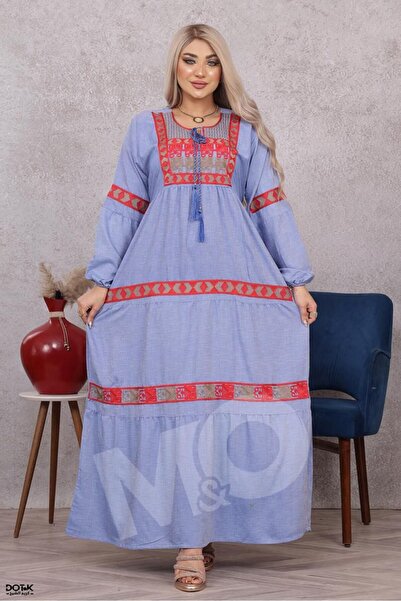 M&O 2 A cotton jalabiya with elegant embroidery, suitable for the holy month ...