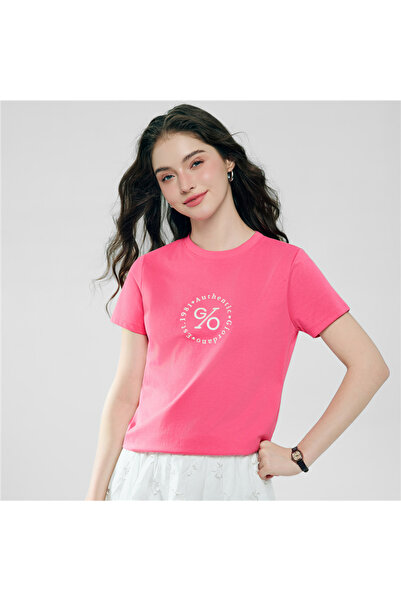 Giordano Women’s Cotton Crew Neck Printed Comfort Tee