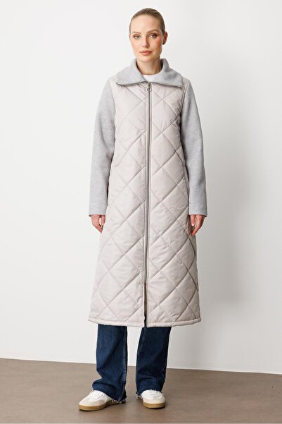 Micca Kol ve Yaka Yüksek Yün İçerikli Triko Orta Bedeni Soft Elyaf Dolgulu As...