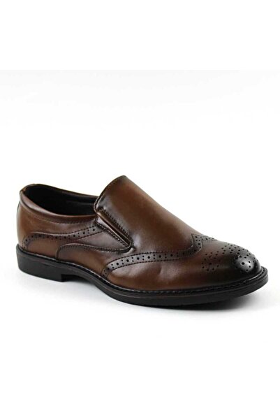 mm Men's shoes, with side elastic on both sides A1855-2-BROWN