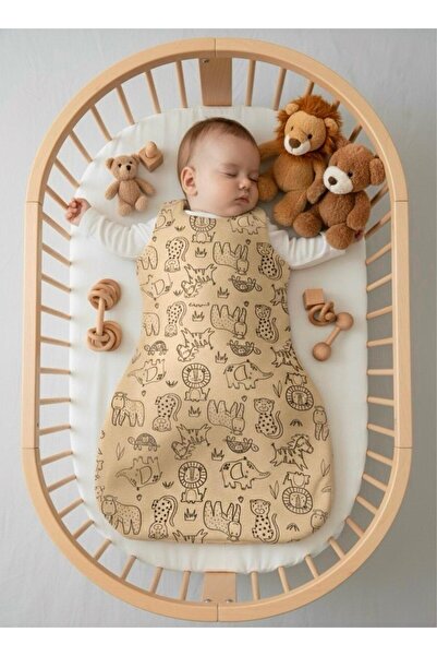 Lumos Trade كيس نوم ناعم للأطفال حديثي الولادة من سفاري 0-6 أشهر - مع مريلة ك...