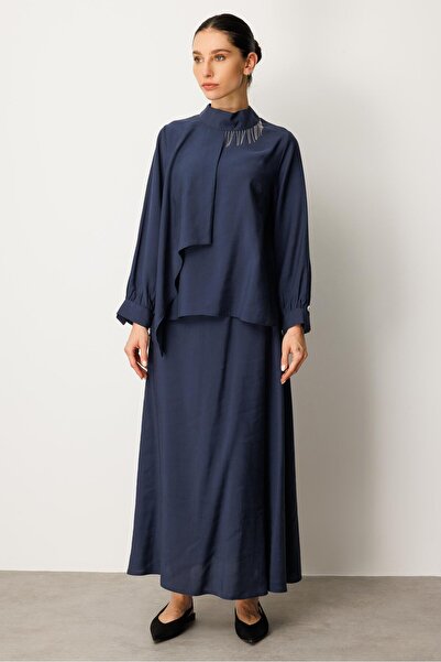 Micca Soft Modal Zincir Garnili Etek ve Tunik Kombin Takım-Laci