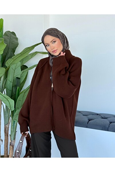 Adalenna Moda Tasarım Fermuarlı Hırka Kazak