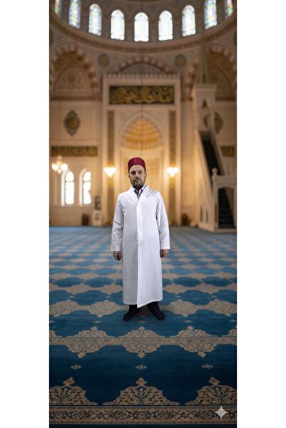 koçaktoptan Cübbe Buhara Collar Plain White