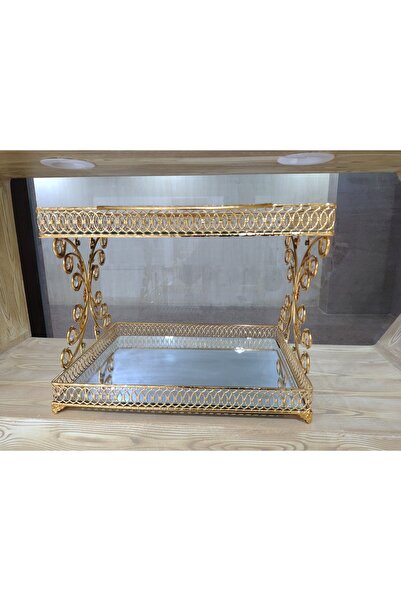 Tohfah gilded crystal serving table