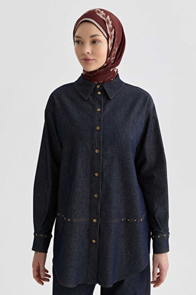 Tuğba Çakma Rivet Detaylı Takım - İndigo