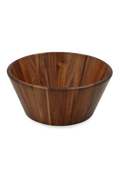 Bien Servi Durable and Elegant Design Acacia Salad Bowl Dark Brown 30 x 13 cm